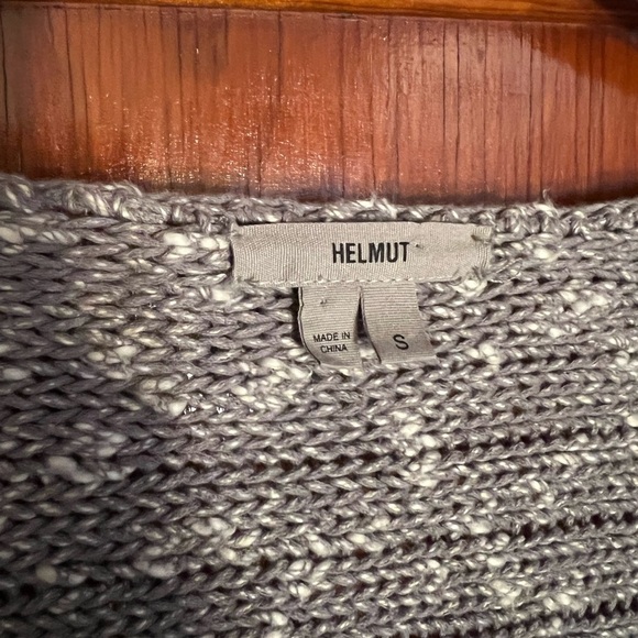 Helmut Lang Grey Knitted High Low Distressed Sweater size Small - Picture 4 of 6